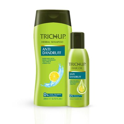 Trichup Anti-Dandruff Kit Hair Oil & Herbal Shampoo Rosemary, Lemon 200 +100 ml 
