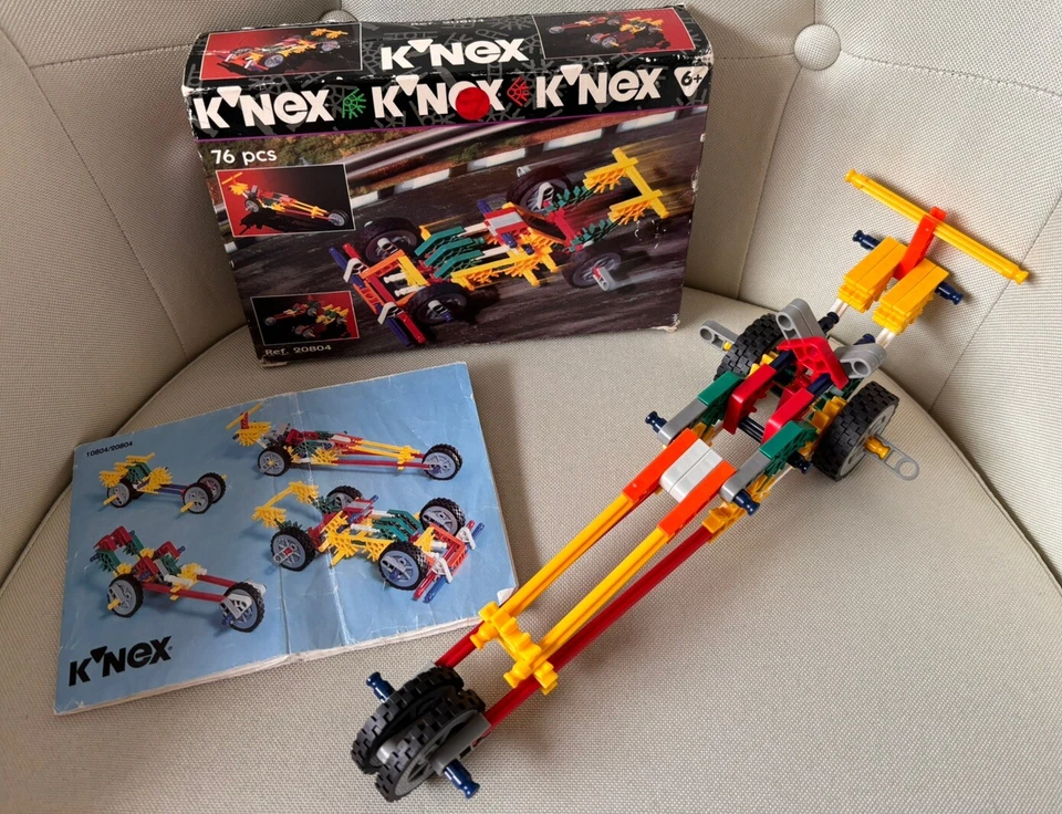Vintage K’Nex Boxed Set 4 Vehicles with instructions complete 76 pieces 20804 - Image 2 of 4