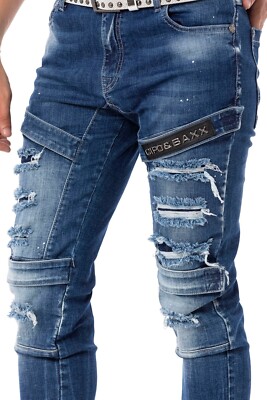 Cipo & Baxx CONNECT Herren Jeans Denim CD555 Slim Fit alle Gr. Neu