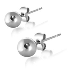 Stainless Steel Hypoallergenic Round Ball Stud Earrings 5mm Item 092