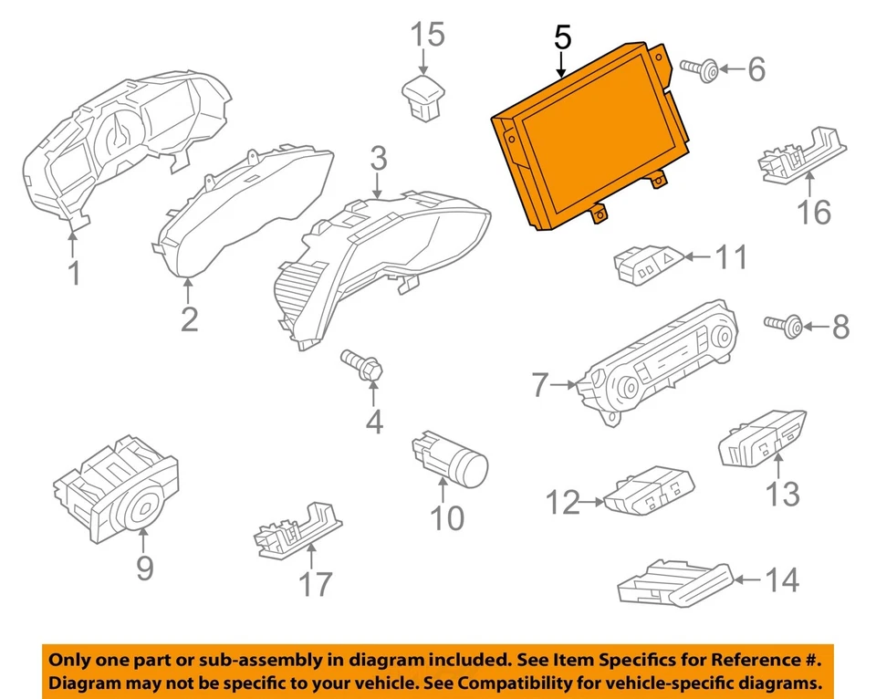Pantalla de infoentretenimiento usada se adapta a: Ford Escape 2017 4,2`` pantalla grado A Foto 3 de 4