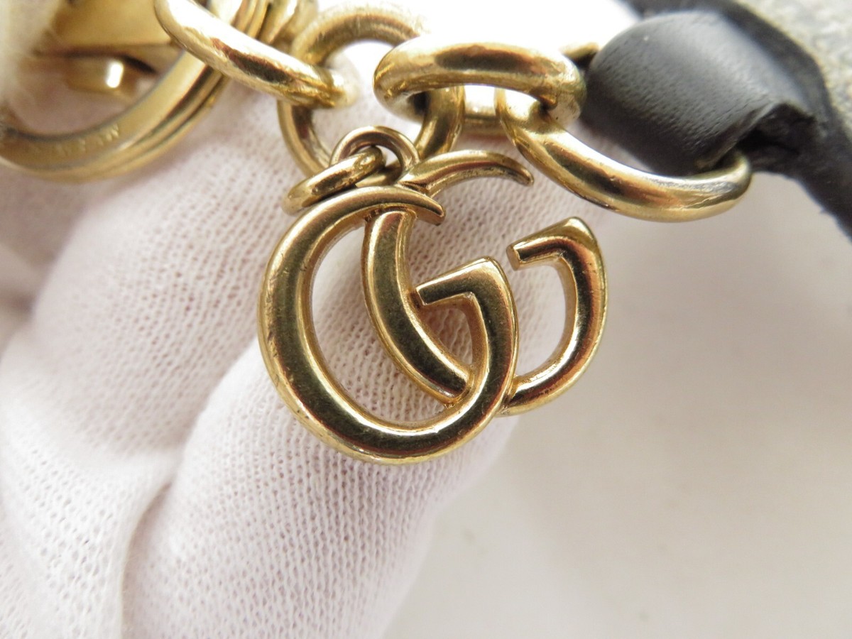 Authentic GUCCI GG Snake Bag Charm Keyholder Key Ring