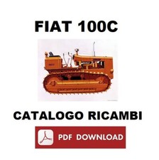 trattore FIAT 100C cingolato Catalogo ricambi Manuale parti esplosi CD