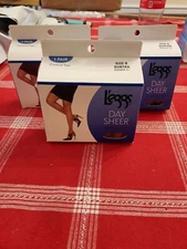 Leggs Day Sheer Pantyhose B Control Top Suntan Nude Sheer Toe Hosiery Lot 3