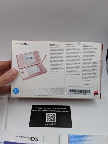 NDC - Nintendo DS Lite Metallic Rose (CRACKED HINGE) MATCHING SERIAL #'S - Picture 10 of 12