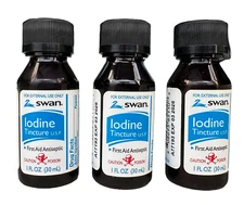Swan Iodine Tincture 1 FL oz. First Aid Antiseptic.( 3 PACK )