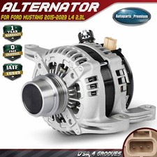 Alternator for Ford Mustang 2015-2023 2.3L 175A 12V CW 4-Groove Decoupler Pulley