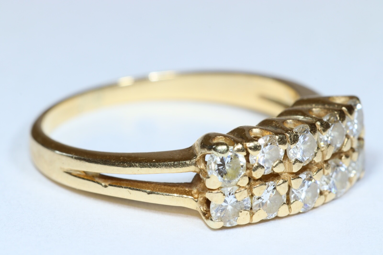 2 Row Diamond Ring 14k - image 2