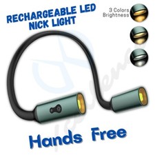 Neck Light USB Rechargeable for Reading Repair Work Night Run 3 Color Brightness