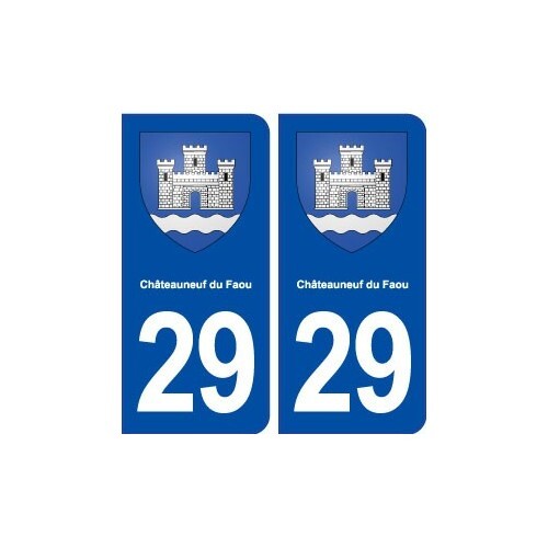 Autocollant Ville "13 Châteauneuf-les-Martigues" - Format Arrondi - Décoration Mural, Voiture, Casier