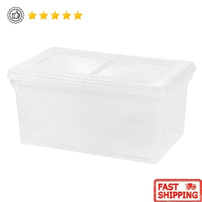44 Quart Letter Legal File Tote Box Closet Craft Supplies Bins Boxes House New