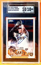 2023 Topps Chrome #RA-BJ Bryce Johnson Rookie Card Graded SGC 10 GM Auto 10 RC🔥