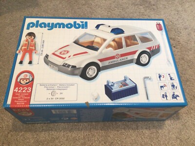 Playmobil 4223 Ambulancier + Voiture D'urgence - Vintage 2006, NEUF En Boîte