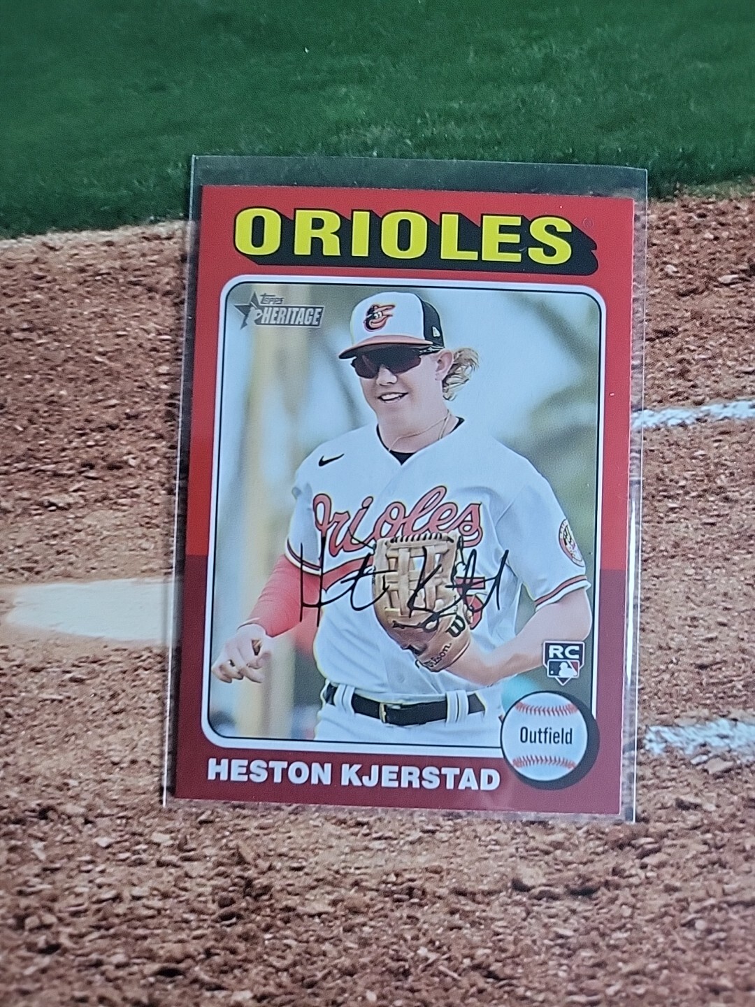 2024 Topps Heritage Heston Kjerstad Red Border RC #327 Orioles