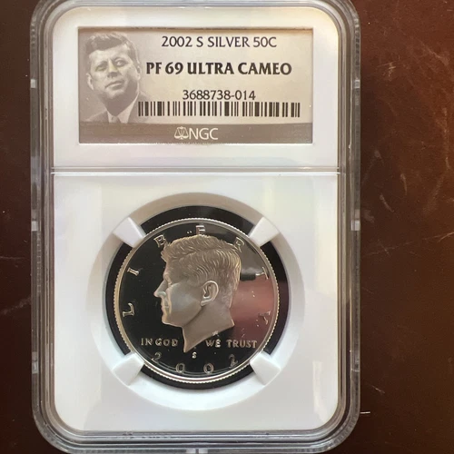 2002-S SILVER Kennedy Half Dollar. NGC PF 69 ULTRA CAMEO