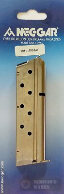Mec-Gar 1911 .40 S&W 8 Round Nickel Magazine MGCGOV40N FAST SHIP