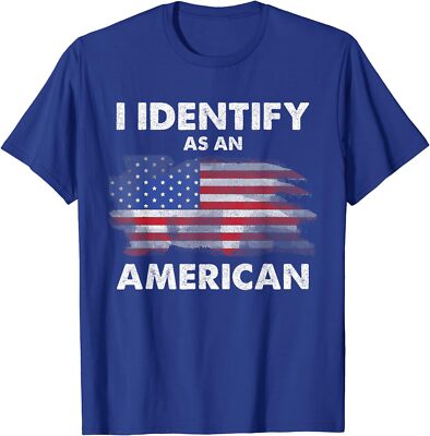 I Identify As An American Politics US Flag Proud Unisex T-Shirt
