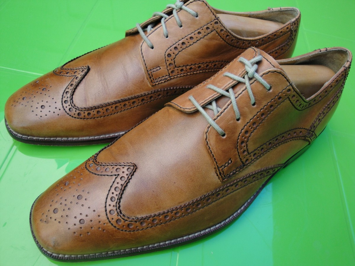 Cole Haan Tan Leather Wingtips- Nike Air sole Cole Haan Men main image 2