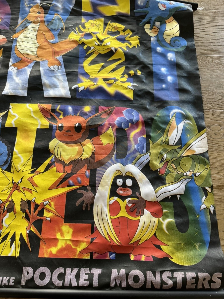 ポケットモンスター ポスター Vintage Rare Pocket Monsters Pokemon Fabric Poster Banner Original
