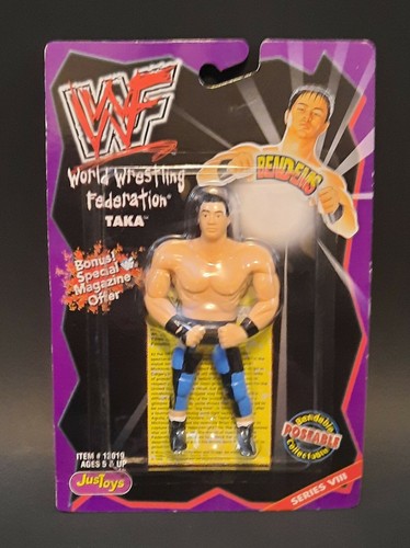 WWF WWE World Wrestling Bend-Ems Taka Figure Seale...
