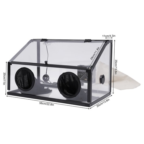 LED Grinding Box for Dust Collector Jewelry Engraving Table Polisher Dust Proof - Picture 3 of 13