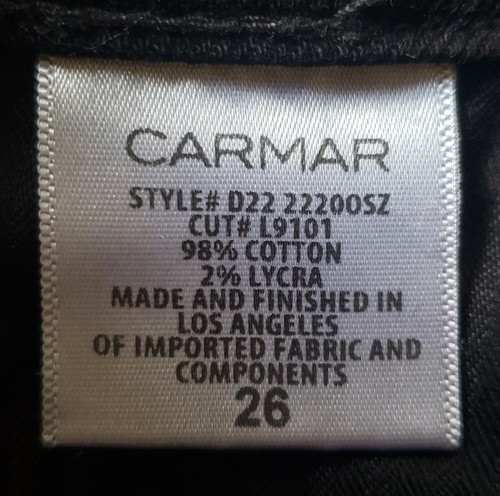 CARMAR Denim Los Angeles Black Orange Full Zipper Side Stripe Jeans - 第 4/5 張圖片