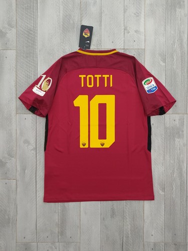 MAGLIA HOME AS ROMA 2016 2017 TOTTI PARTITA ADDIO RITIRO ULTIMA 10 RETRO  VINTAGE | eBay