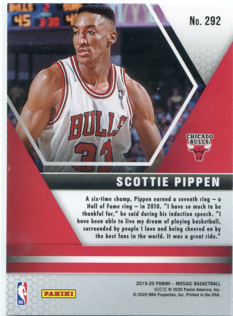 2019-20 Panini Mosaic SCOTTIE PIPPEN Hall of Fame Insert