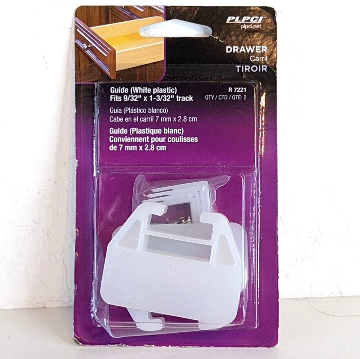 Prime-Line 1-1/8 in. L Polyethylene Center Guide Drawer