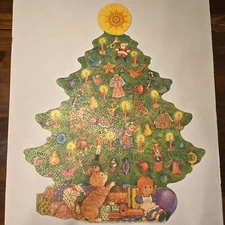 Springbok Out Lines Tree-Shaped Puzzle 30in Hallmark Raggedy Anne 500pc Complete