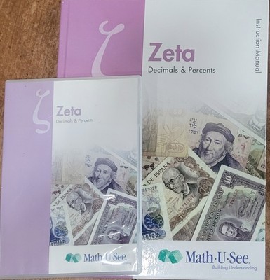 Math-U-See Zeta Instruction Manual, Manipulative Algebra/decimal Kit & DVD Set
