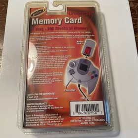 Intec Sega Dreamcast Memory Card 1 Meg 200 Blocks of Memory New In Box