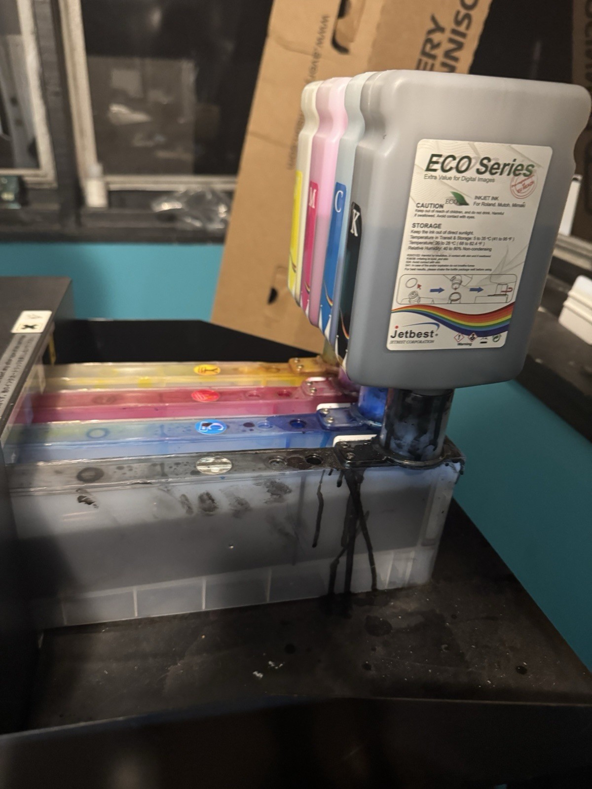 Jetbest MAX Eco-Solvent Ink for Roland Printers, 500ml -CYAN