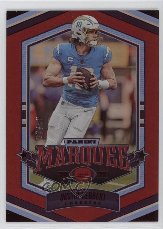 2022 Panini Chronicles Marquee Red 37/99 Justin Herbert #MAR-14 03rx