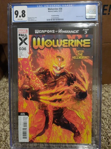 Wolverine 36 Cgc 9.8 2nd Print Ghost Rider Becomes Hellverine Cover 1st NM MINT