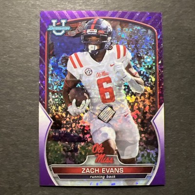 2022 Bowman University Chrome - Zach Evans #10 Purple Refractor /399 (RC)