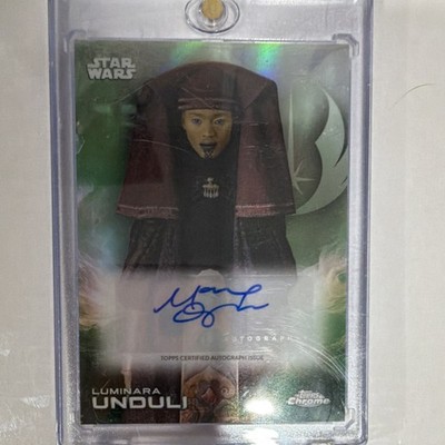 Topps Star Wars Chrome Autograph Card Luminara Unduli Mary Oyaya 2025