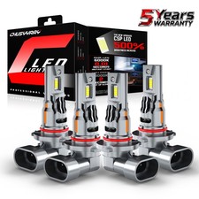 NEW 9005 9006 LED Headlights High Low Beam Bulbs Kit Combo Super White Bright