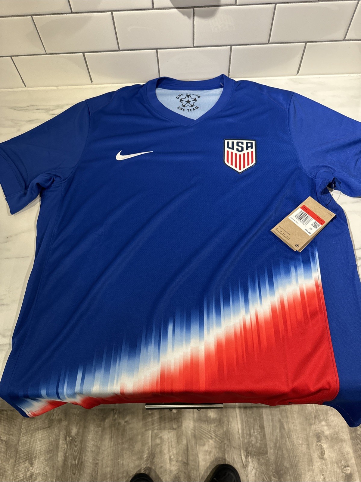 2024 Nike Men’s United States Away Blue Soccer Jersey Large L US USMNT USA