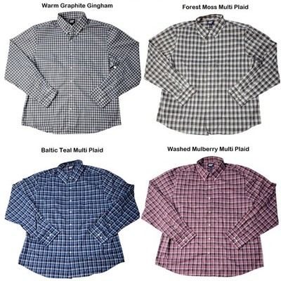 Lands' End Men's Performance Stretch Woven Long Sleeve Shirt