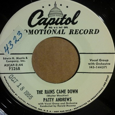 Patty Andrews - Rains Came Down / I'll Forgive You - Used Vin - Promo - G8100z