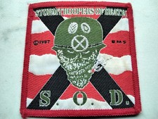 S.O.D.  PATCH Original 1987 Vintage RED BORDER  Aufnäher 7,5x7,5cm Anthrax Metal