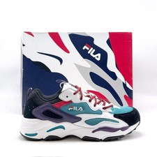 NEW Men FILA Ray Tracer Tennis Shoe WHITE / BLACK 1RM00729430