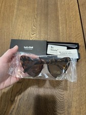Let's Chill Cat Eye Tortoise Shell Heart- Shaped Sunglasses Brown UV400 Kids NEW