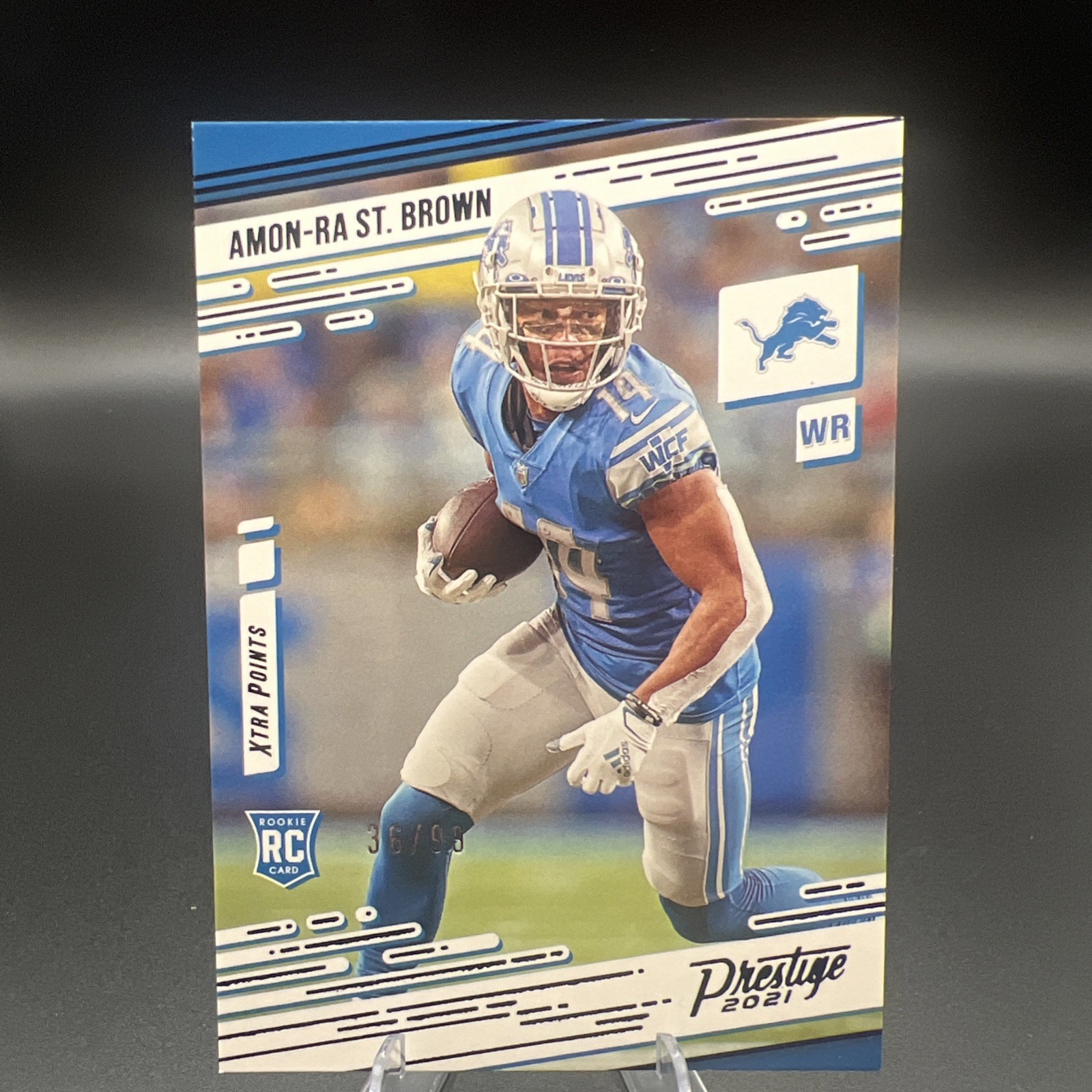 Amon-Ra St. Brown Panini Chronicles Prestige Rookie Update #234 Xtra Points Blue