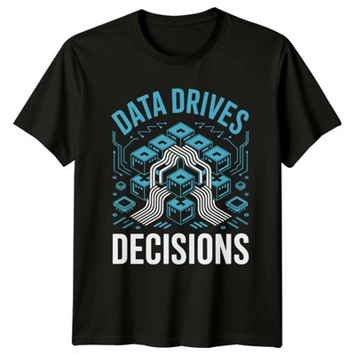 Data Drives Decisions Herren T-Shirt Data Science Technologie Vatertag Geschenk
