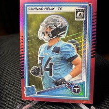 2025 Panini Donruss Optic - Rated Rookie Gunnar Helm #294 Pink Prizm (RC)