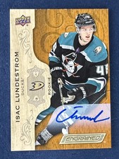 2018-19 Upper Deck Engrained Isac Lundestrom Autograph Ducks RC