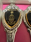 Vintage Penang Malaysia Miniature Souvenir Spoon & Fork Set in Original Case  — photo 4