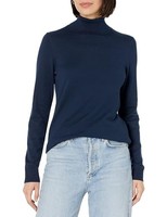 Rollkragenpullover Damen XS Marineblau, Langarm, Amazon Essentials, ÜBergrößE